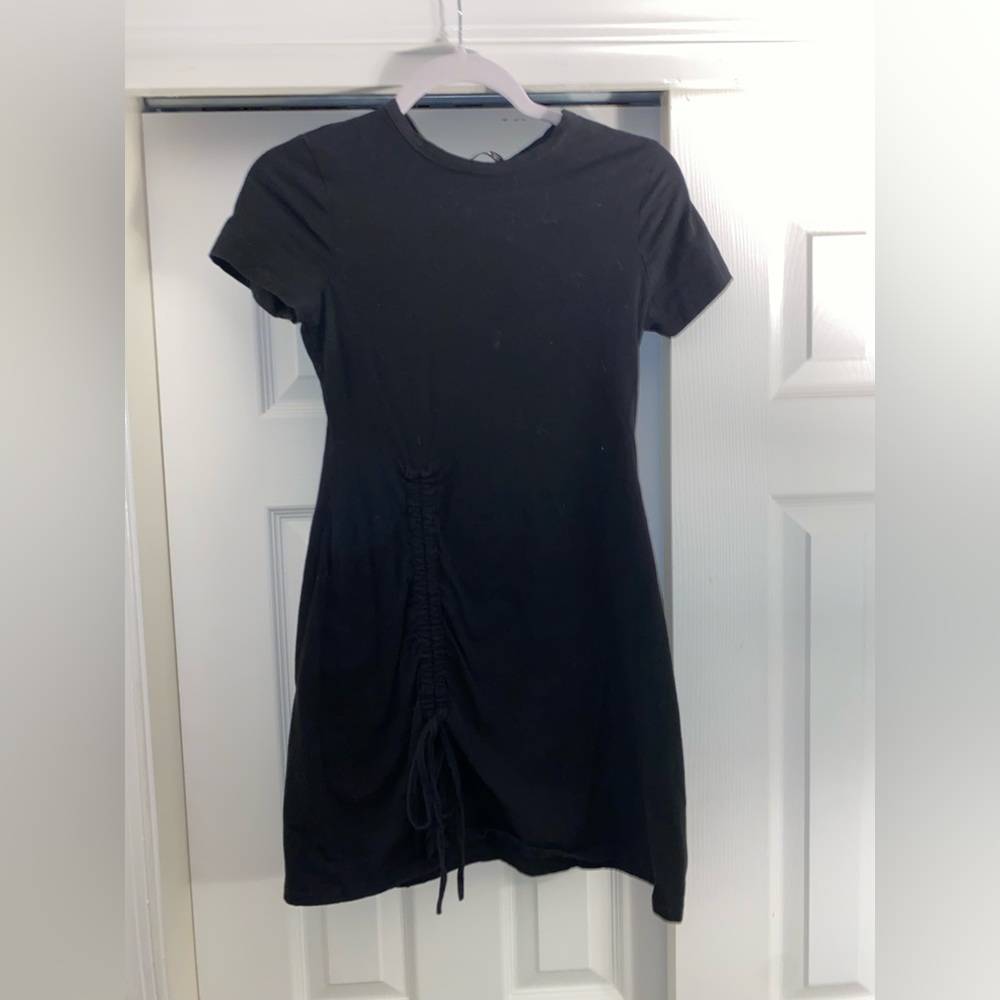 Shein | Black T-shirt Dress with Tie